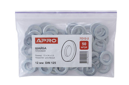 Шайба плоская Apro - М12 DIN 125 (50 шт.)