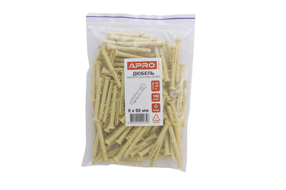 Дюбель Apro - 6 x 60 мм потай (100 шт.) MTP-60060