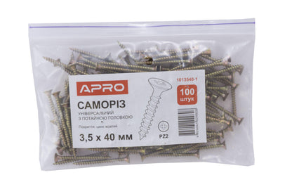 Саморез универсальный Apro - 3,5 x 40 мм (100 шт.)