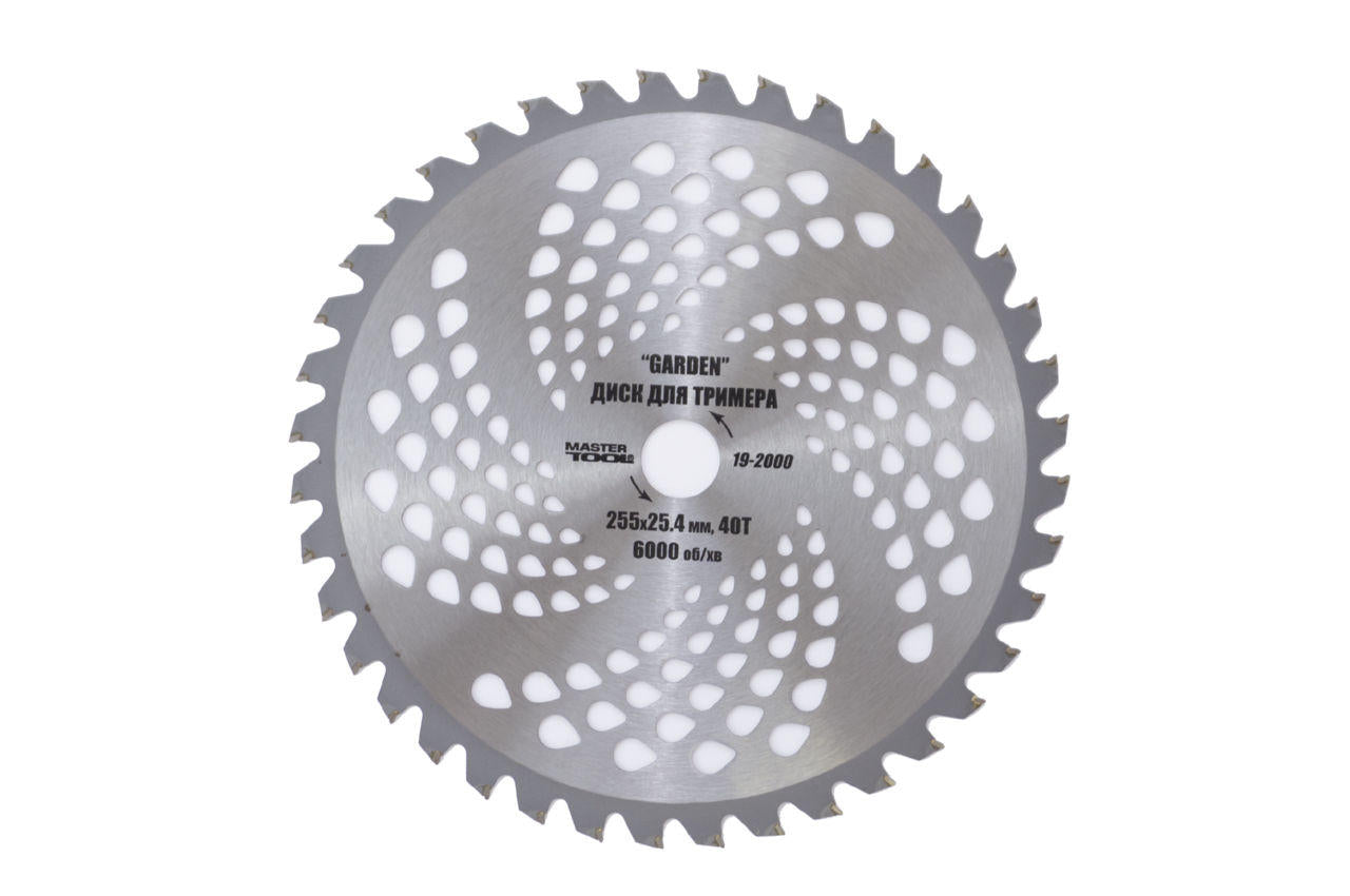 Диск для триммера Mastertool - 255 мм x 40 Т Garden