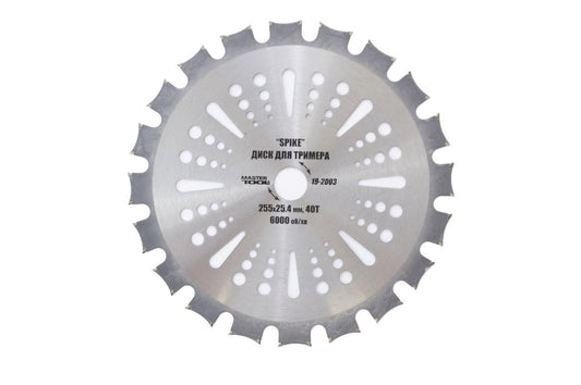 Диск для триммера Mastertool - 255 мм x 40 Т Spike