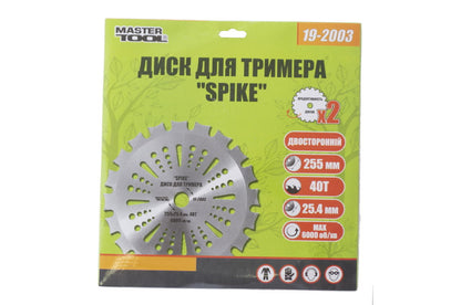 Диск для триммера Mastertool - 255 мм x 40 Т Spike