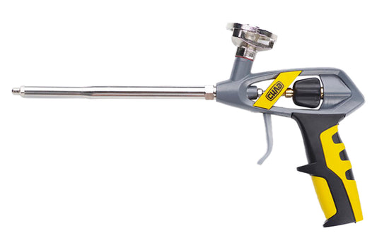 Пистолет для пены Сила - 335 мм никель мастер