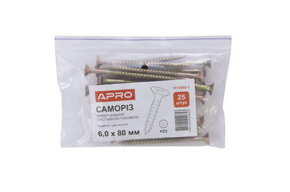 Саморез универсальный Apro - 6,0 x 70 мм (25 шт.)