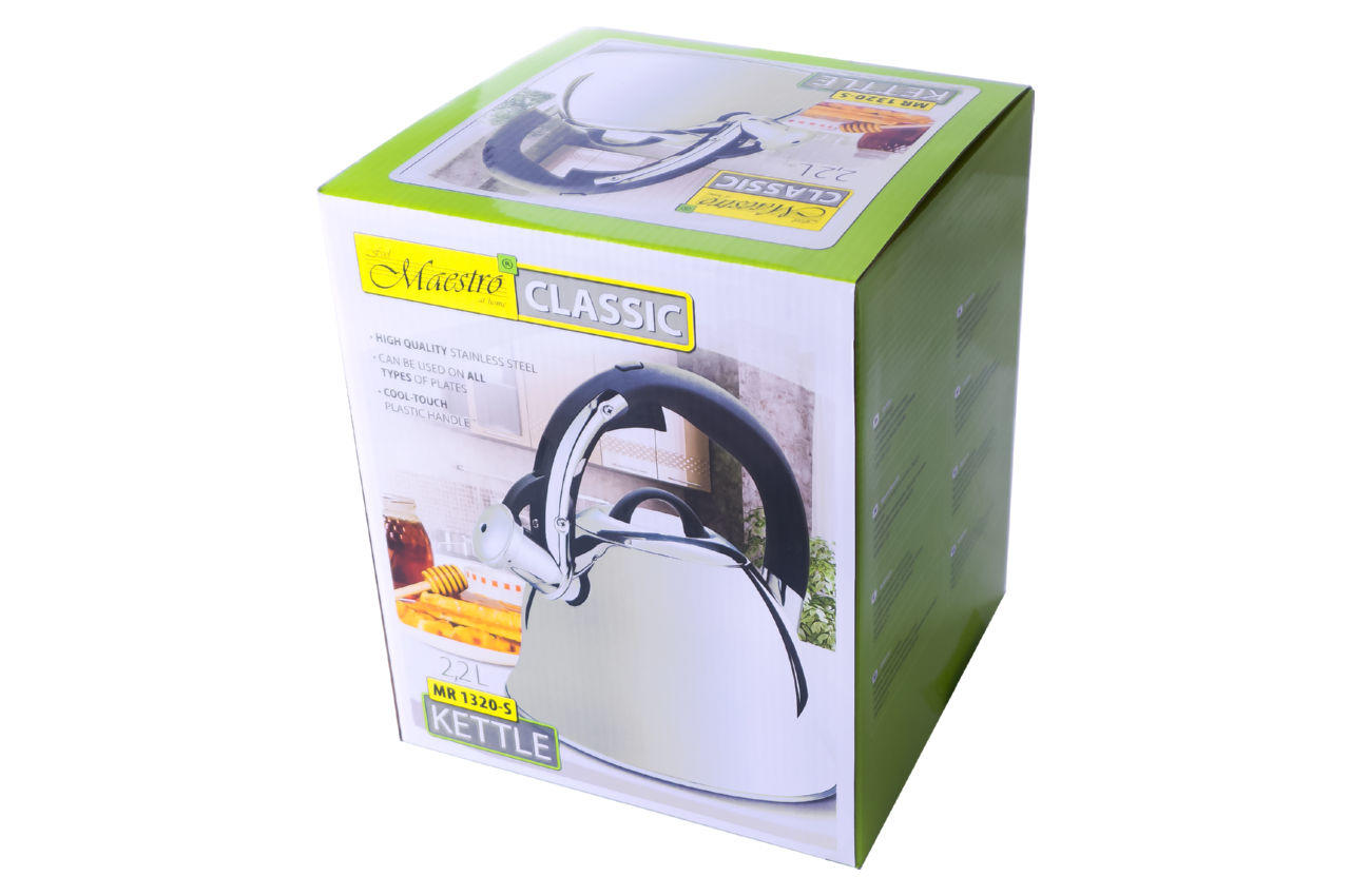 Чайник нержавеющий Maestro - 2,2 л MR-1320-S