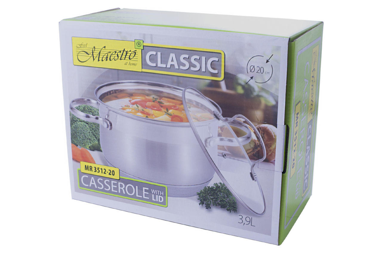 Кастрюля нержавеющая Maestro - 200 x 3,9 л