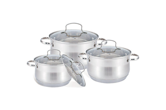 Набор посуды нержавеющий Maestro - 2,9 x 5,1 x 6,5 л (3 шт.)