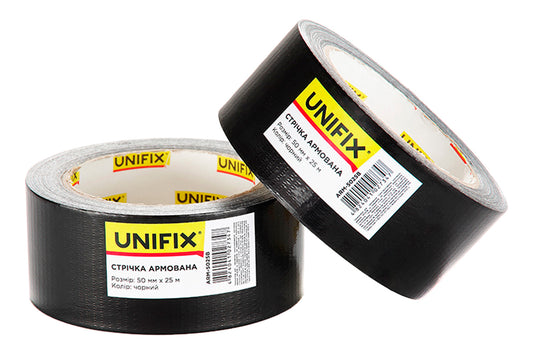 Лента армированная Unifix - 50 мм x 25 м черная