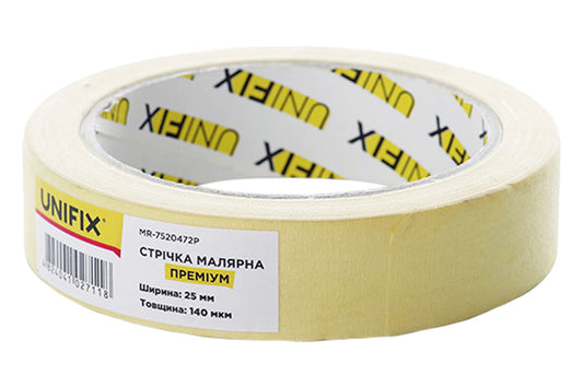 Лента малярная Unifix - 25 мм x 40 м премиум