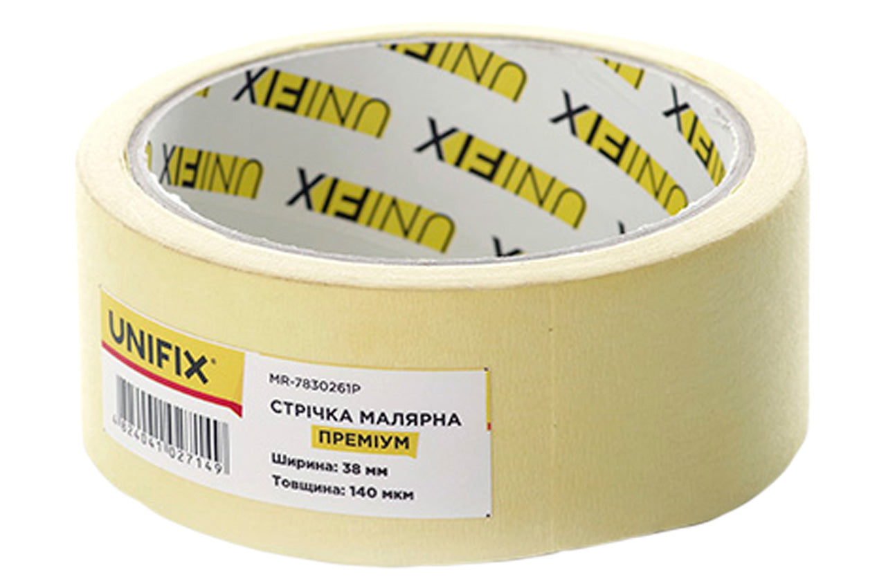 Лента малярная Unifix - 38 мм x 20 м премиум