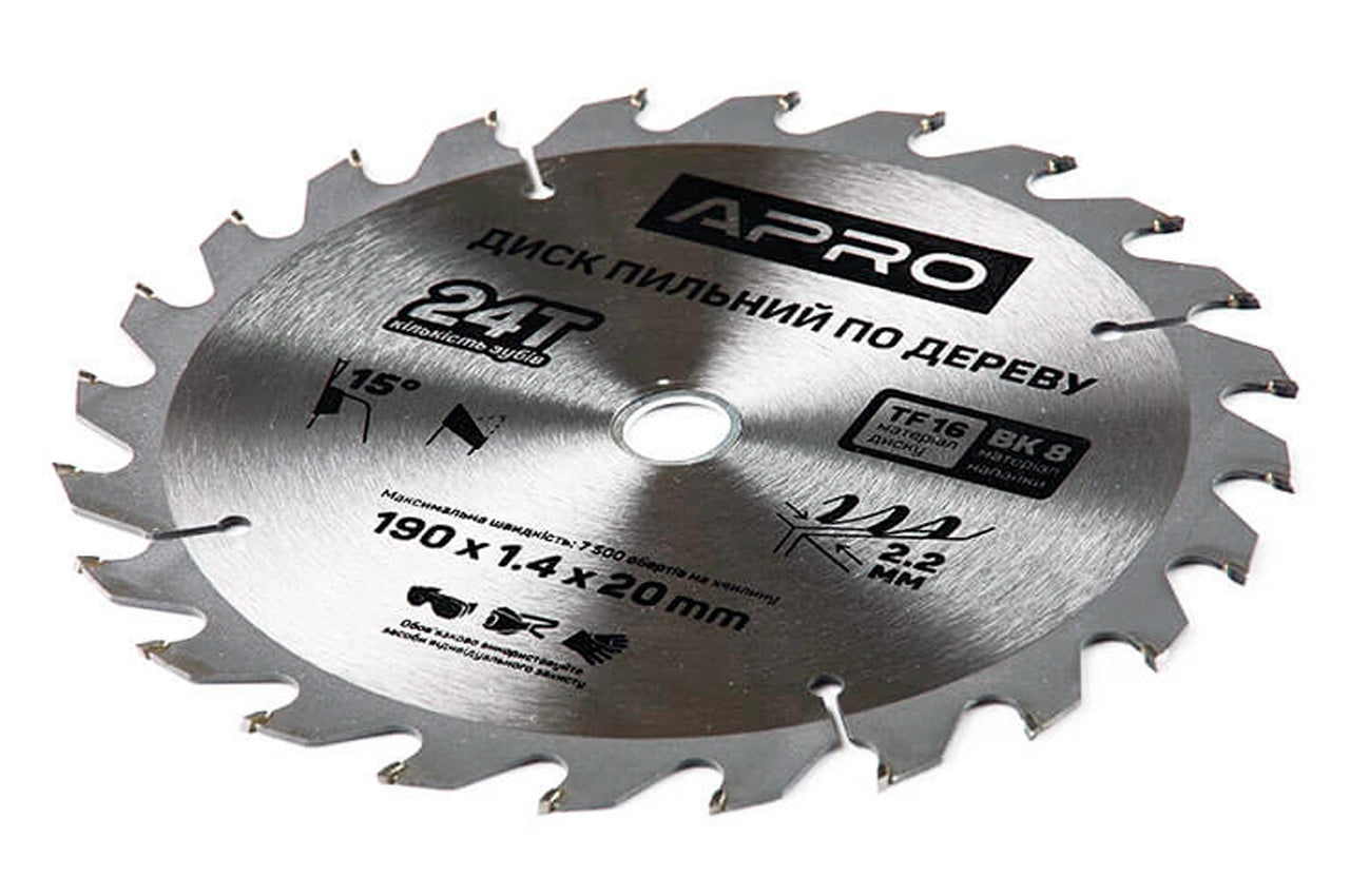 Диск пильный Apro - 190 x 22 мм x 24T