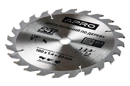 Диск пильный Apro - 190 x 22 мм x 24T