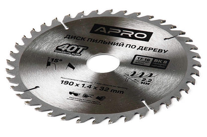 Диск пильный Apro - 190 x 32 мм x 40T