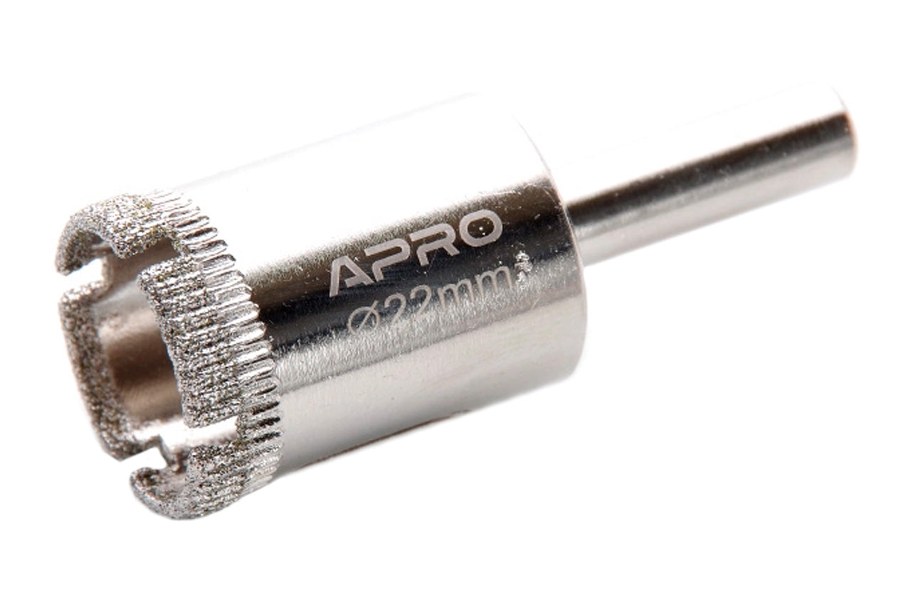 Сверло по стеклу и керамике трубчатое Apro - 22 мм