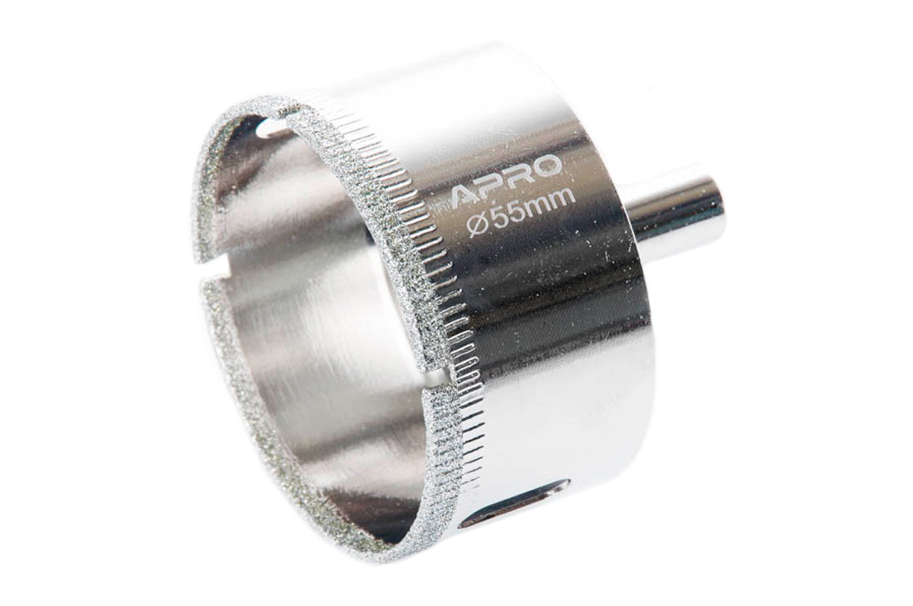 Сверло по стеклу и керамике трубчатое Apro - 55 мм