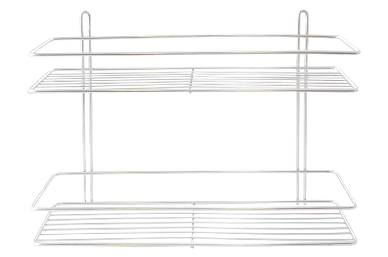 Полка для ванной FZB - 110 x 400 x 250 мм x 2 прямая нержавейка
