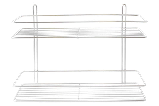 Полка для ванной FZB - 110 x 400 x 250 мм x 2 прямая нержавейка