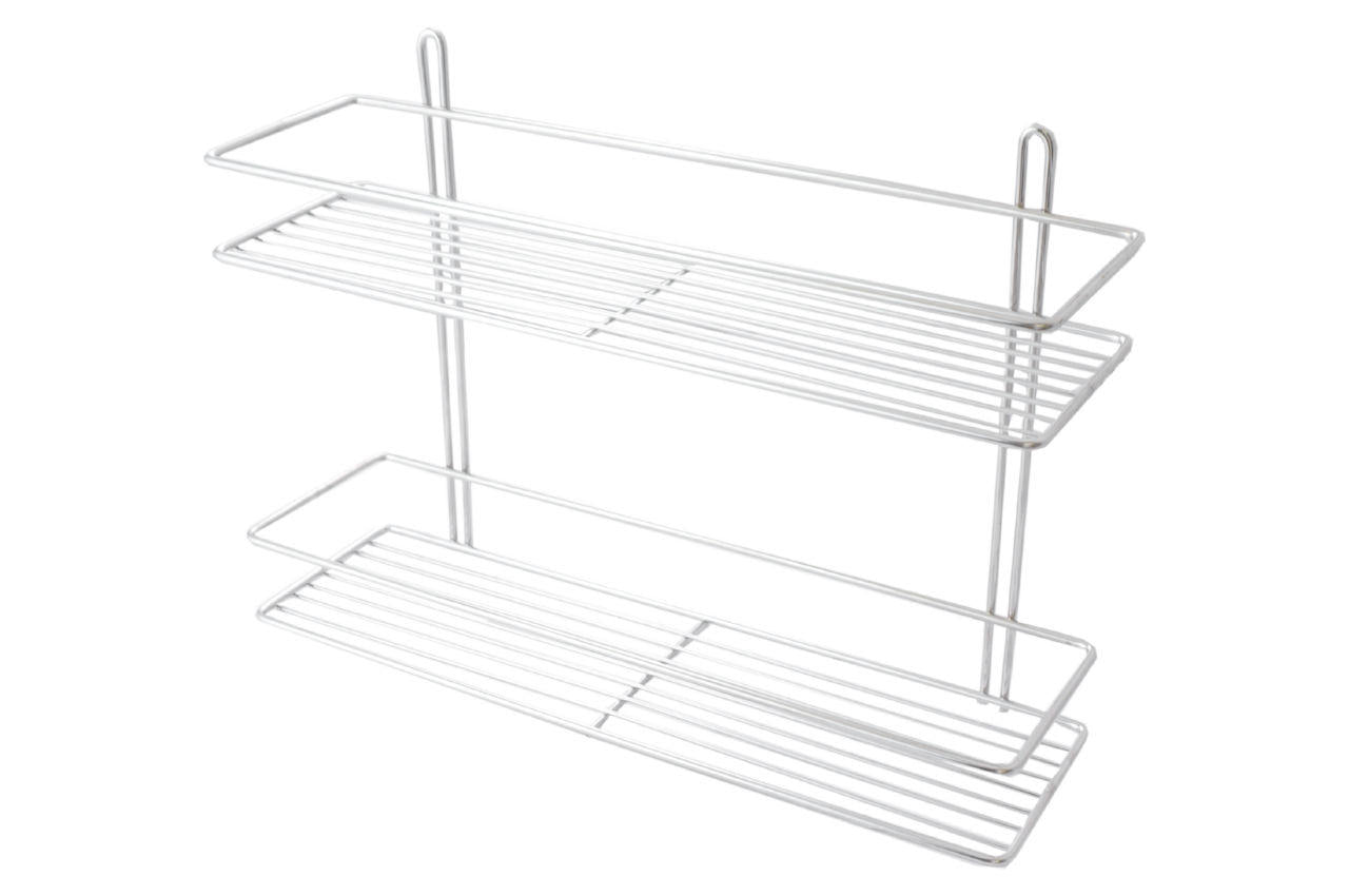 Полка для ванной FZB - 110 x 400 x 250 мм x 2 прямая нержавейка