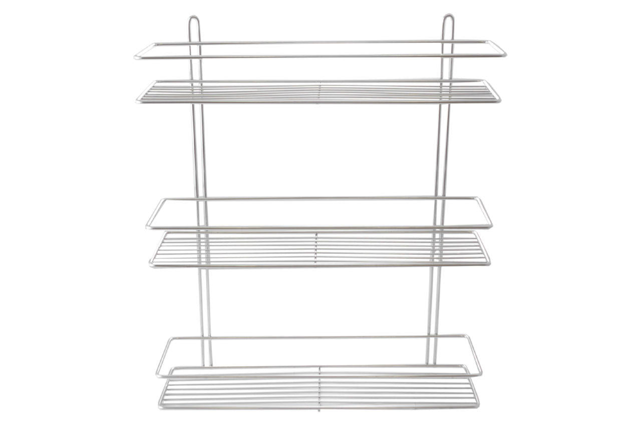 Полка для ванной FZB - 110 x 400 x 450 мм x 3 прямая нержавейка