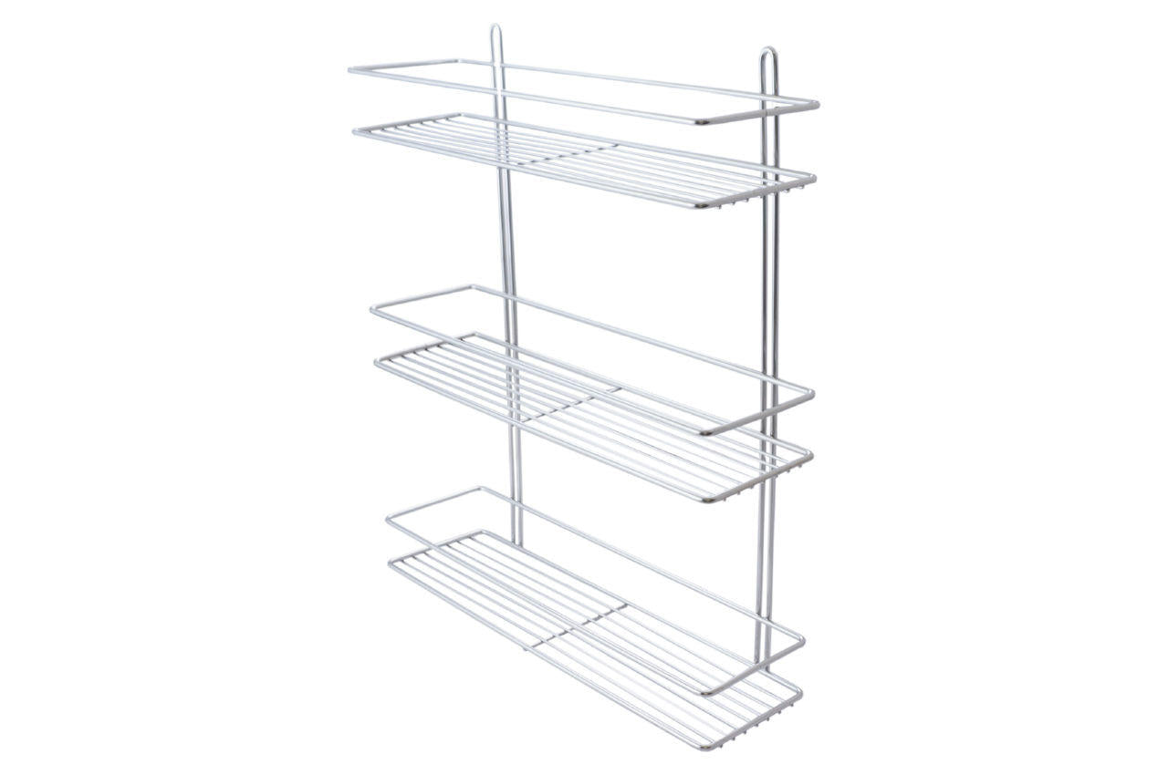 Полка для ванной FZB - 110 x 400 x 450 мм x 3 прямая нержавейка