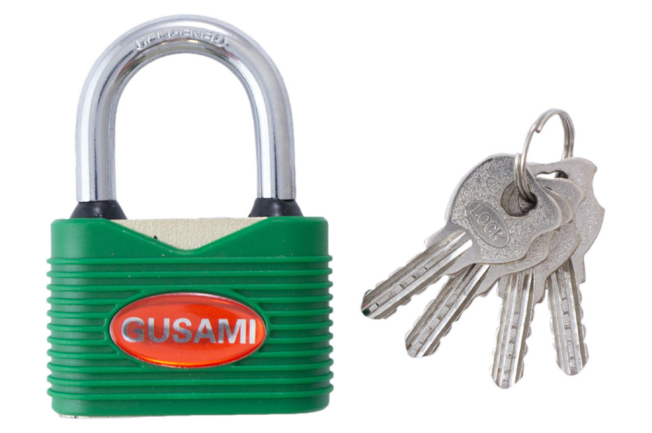 Замок навесной FZB - 65 мм Gusami цветной