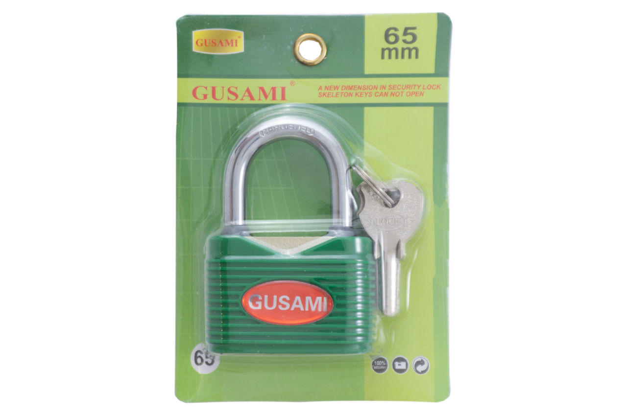 Замок навесной FZB - 65 мм Gusami цветной