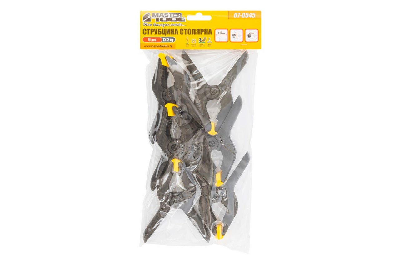 Струбцина пружинна Mastertool - 45 мм (6 шт.)