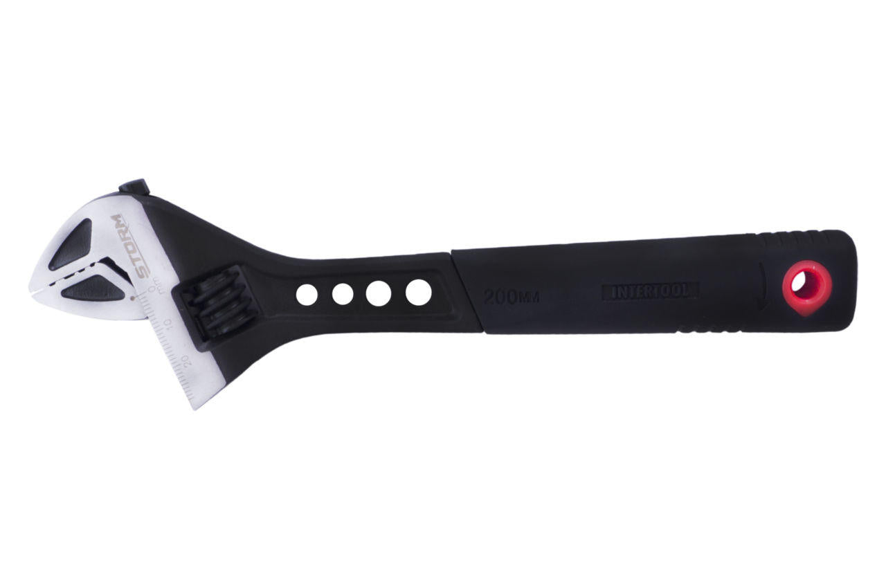 Ключ разводной Intertool - 200 мм (0-28,6 мм) Storm