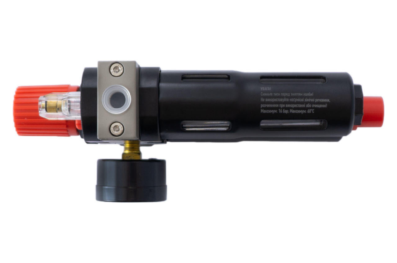 Редуктор давления с фильтром и лубрикатором Intertool - 1/4" x 0,5-10 бар Storm