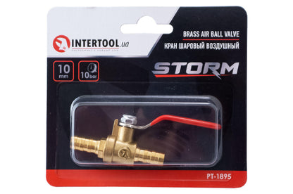 Кран шаровый воздушный Intertool - 10 мм x 10 мм