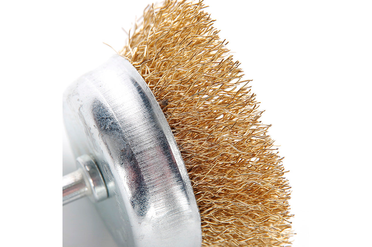 Щетка торцевая Apro - 65 мм x 6 мм рифленая