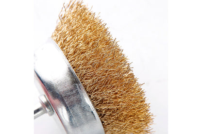Щетка торцевая Apro - 75 мм x 6 мм рифленая