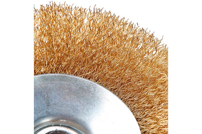 Щетка конусная Apro - 125 мм x М14 рифленая