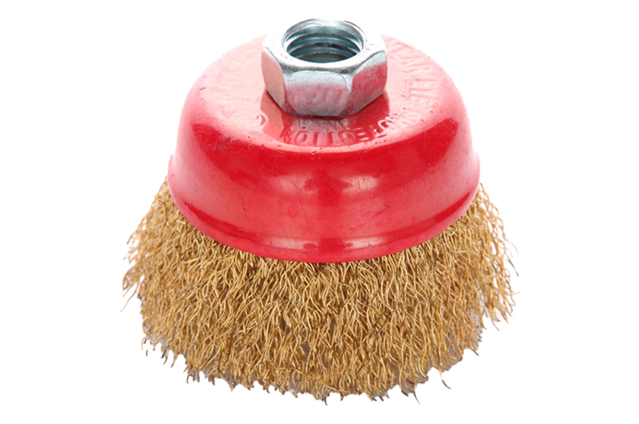 Щетка торцевая Apro - 65 мм x М14 рифленая