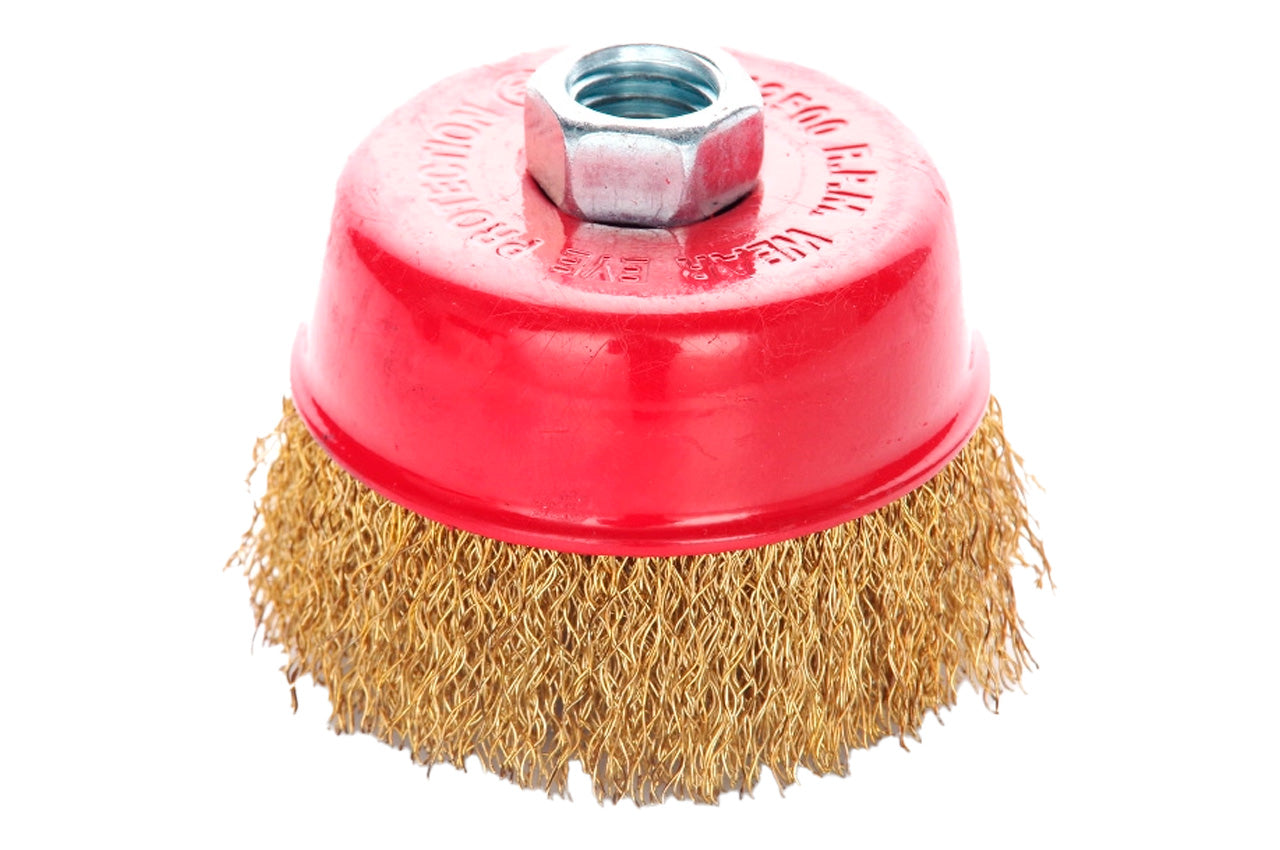 Щетка торцевая Apro - 75 мм x М14 рифленая