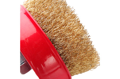 Щетка торцевая Apro - 85 мм x М14 рифленая