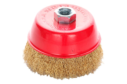 Щетка торцевая Apro - 100 мм x М14 рифленая