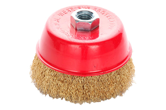 Щетка торцевая Apro - 100 мм x М14 рифленая