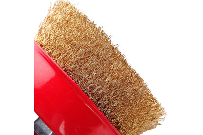 Щетка торцевая Apro - 100 мм x М14 рифленая