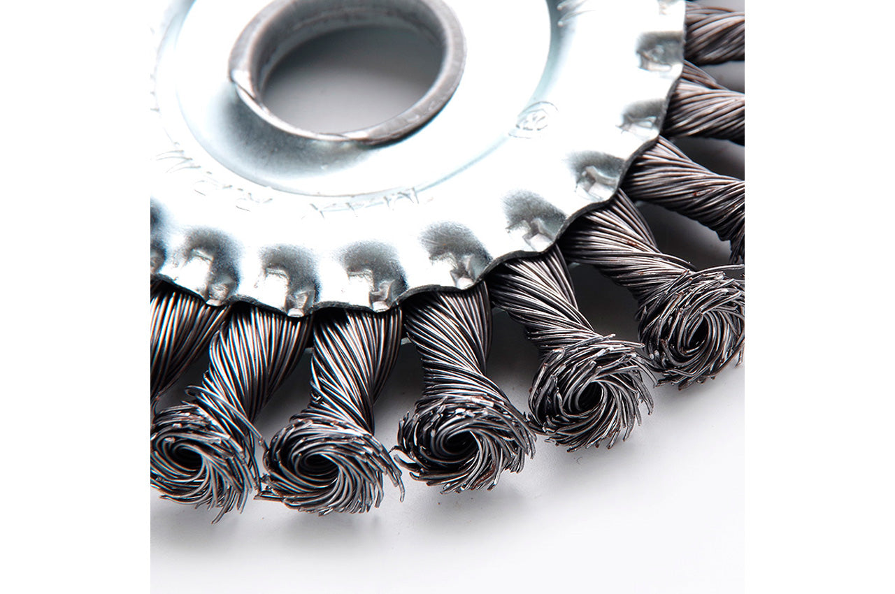 Щетка дисковая Apro - 125 мм x М14 плетеная