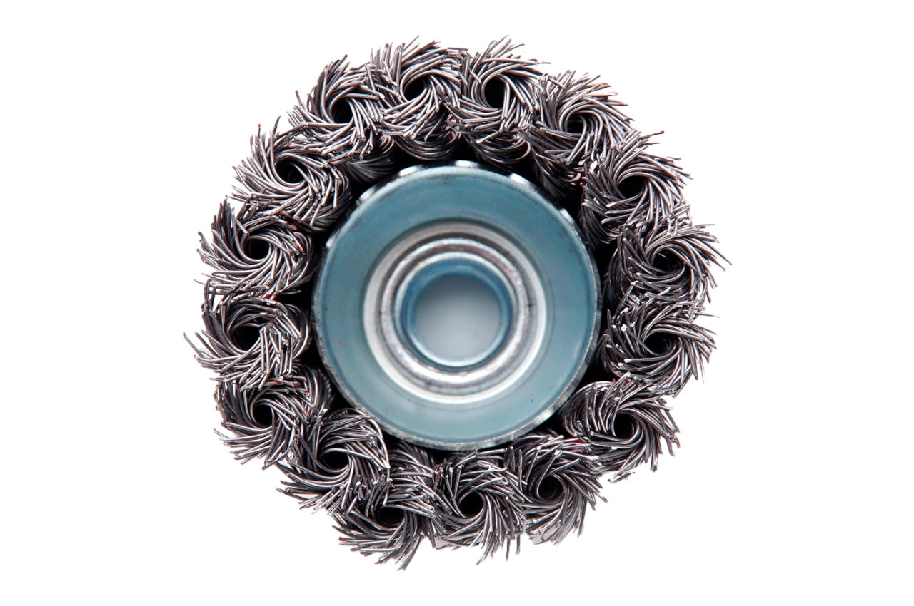 Щетка торцевая Apro - 65 мм x М14 плетеная