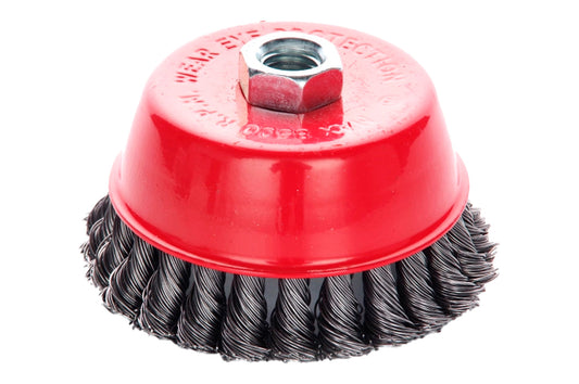 Щетка торцевая Apro - 100 мм x М14 плетеная