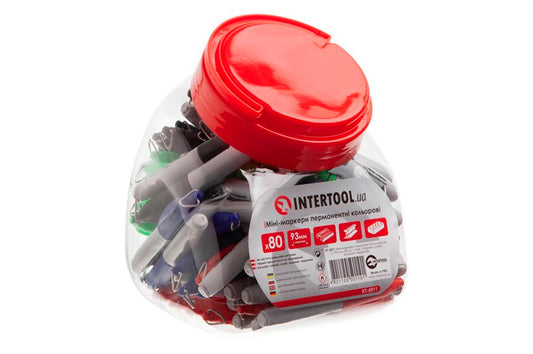 Маркер перманентный Intertool - 93 мм ассотри (80 шт.)
