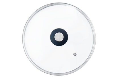 Крышка стеклянная Kamille - 200 мм черная