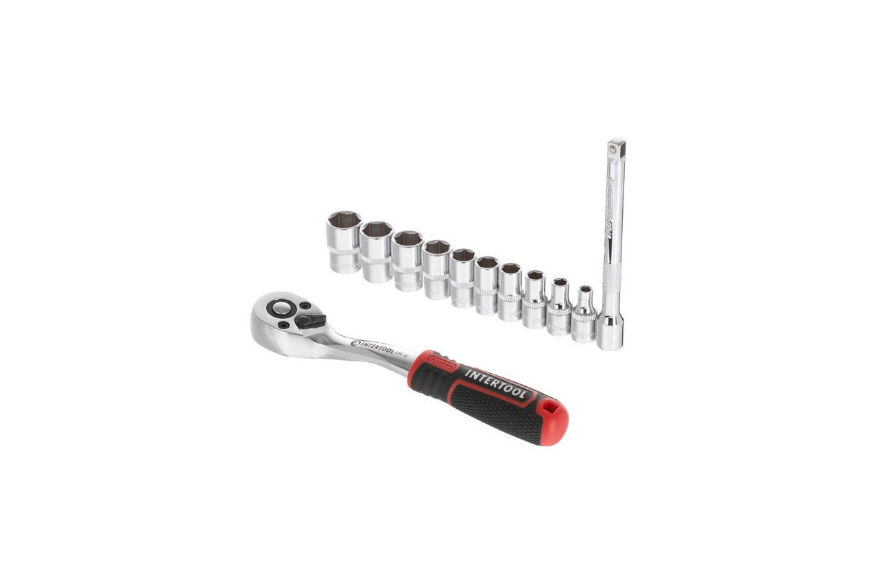 Набор инструмента на планке Intertool - 1/4" x 12 ед. Storm