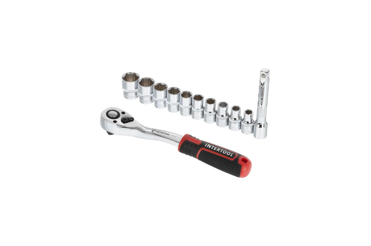 Набор инструмента на планке Intertool - 1/2" x 12 ед. Storm