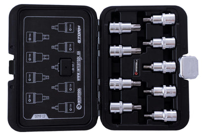 Набор бит TORX Intertool - 1/2" x T20-T60 x 55 мм (9 шт.) Storm