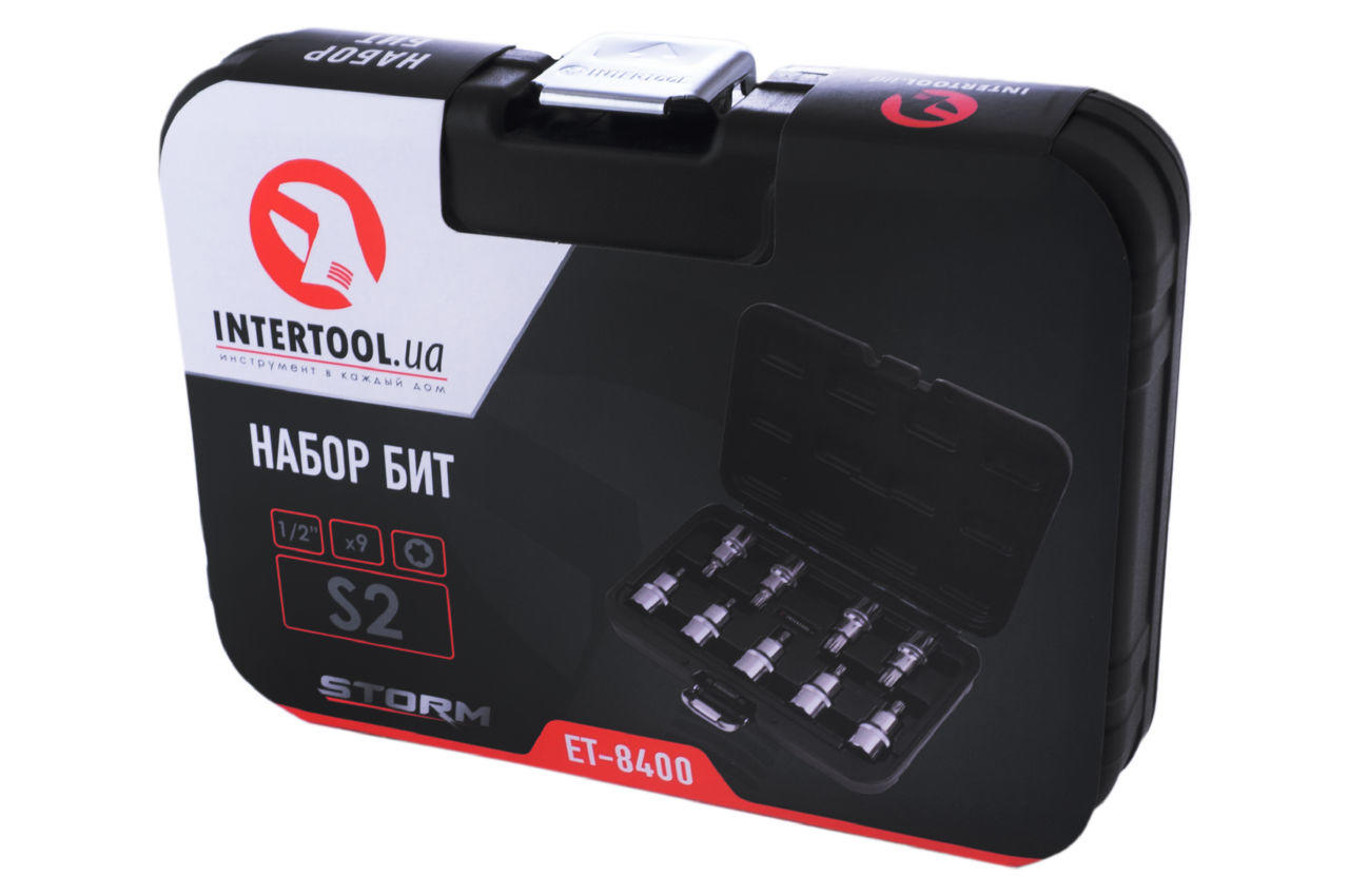 Набор бит TORX Intertool - 1/2" x T20-T60 x 55 мм (9 шт.) Storm