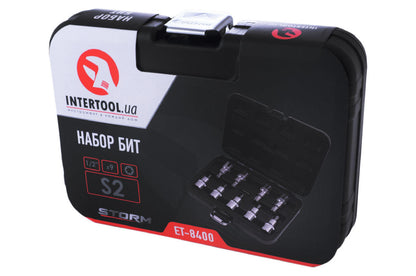 Набор бит TORX Intertool - 1/2" x T20-T60 x 55 мм (9 шт.) Storm