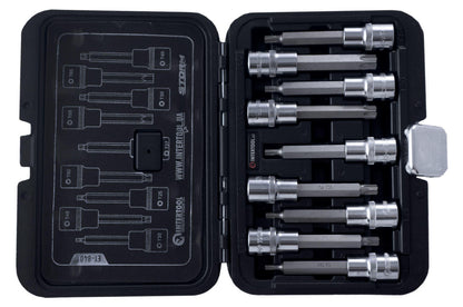 Набор бит TORX Intertool - 1/2" x T20-T60 x 100 мм (9 шт.) Storm